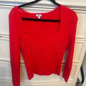 Reitmans Vibrant Red Long Sleeve Top